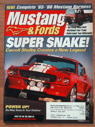 MUSTANG & FORDS 2003 OCT - SUPER SNAKE, COMP-GT350